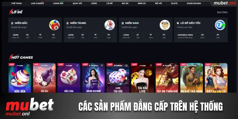 Một số sản phẩm đẳng cấp đang có trên hệ thống