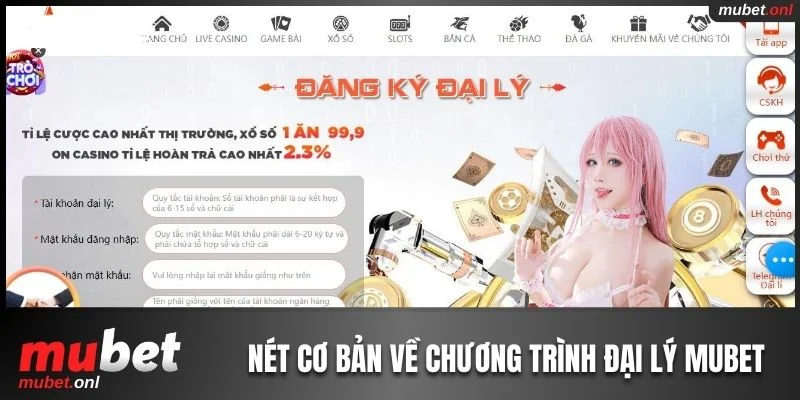 Một vài thông tin cơ bản về đại lý Mubet