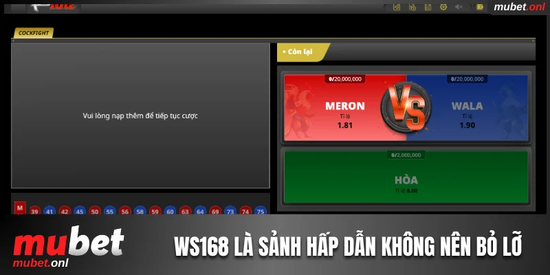 Ws168 là sảnh cược hấp dẫn bạn không nên bỏ lỡ khi ghé nhà cái